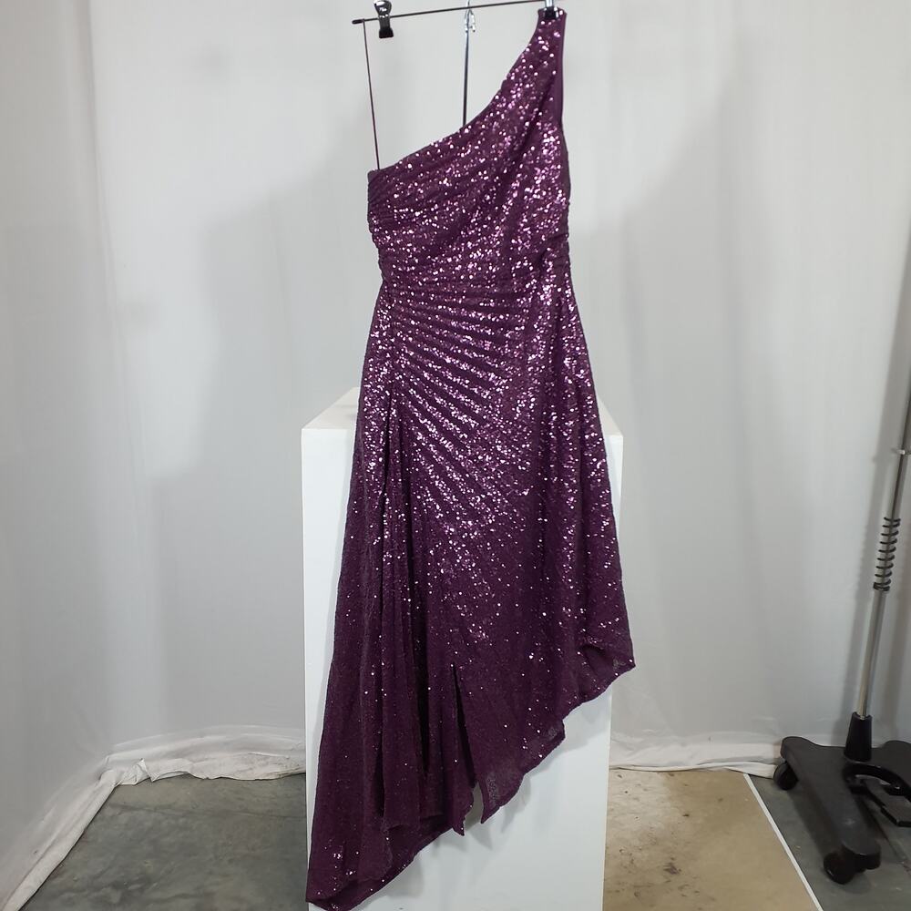 Ungaro Ava Asymmetric Sequin Dress Size 0 - Picture 2 of 5